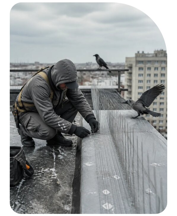 Защита от ворон под ключ в Бийске по цене от 5194 р. | Сенат-Бск